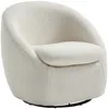 Vente-unique - NETALIO Sessel Stoff Weiß - B 71 cm x H 75 cm x L 78 cm Bild 4