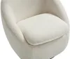 Vente-unique - NETALIO Sessel Stoff Weiß - B 71 cm x H 75 cm x L 78 cm Bild 5