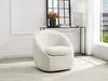 Vente-unique - NETALIO Sessel Stoff Weiß - B 71 cm x H 75 cm x L 78 cm Bild 2