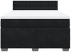 vidaXL Boxspringbett mit Matratze Schwarz 140x200 cm Samt 3286344 Bild 4