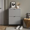Schuhkipper Eliza Grau 60 x 92 cm mit 2 Klappschubladen Vicco Bild 3
