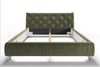 KAWOLA Bett ANNY Polsterbett Kopfteil niedrig Velvet olivgrün 180x200cm Bild 5