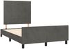 vidaXL Bettgestell mit Kopfteil Dunkelgrau 120x200 cm Samt [3125746] Bild 4