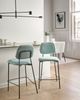 Set mit 2 Barstühlen DUETTE Stoff Hellblau Bild 3