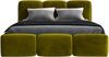 Polsterbett STAR 140x200 ohne Matratze mit Bettkasten und Lattenrost. Farbe: Olive 9 Bild 3