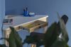 Ragaba Eckschreibtisch mit Schublade, MDF & Massives Eschenholz, 114x61 cm, Weiß Bild 4