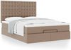 vidaXL Ottoman-Bett mit Matratze Cappuccino-Braun 140x190cm Kunstleder 3313005 Bild 5