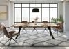 Esstisch Mango 260x100x76 natur lackiert / Epoxid schwarz, ausgestellte X-Beine anthrazit matt EPOXY Bild 3