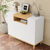 Merax Sideboard, Drei Türen, Geeignet für Wohn- und Esszimmer, Multifunktionales Aufbewahrungsmöbel, Weiß Bild 5
