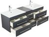 Badmöbel Milano XL 172cm Doppel- Waschtisch SoftClose anthrazit : Anthrazit Bild 4