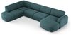 Micadoni Panorama Ecksofa Erin 5-Sitzer Links Samtstoff Petrol Bild 2