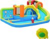 LVHOM Aufblasbare Hüpfburg mit Gebläse, Spielpool, Trocken-/Wasserrutsche, Springburg Outdoor, Wasserpark mit Trampolin, Planschbecken, 410 x 315 x 203cm Bild 3