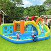 LVHOM Aufblasbare Hüpfburg mit Gebläse, Spielpool, Trocken-/Wasserrutsche, Springburg Outdoor, Wasserpark mit Trampolin, Planschbecken, 410 x 315 x 203cm Bild 2