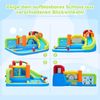 LVHOM Aufblasbare Hüpfburg mit Gebläse, Spielpool, Trocken-/Wasserrutsche, Springburg Outdoor, Wasserpark mit Trampolin, Planschbecken, 410 x 315 x 203cm Bild 5
