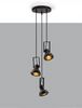 Nova Luce 9624101 RUVI Pendelleuchte 3-flammig Schwarz E14 Bild 3