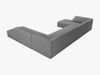 Micadoni Panorama-Ecksofa Ruby 7-Sitzer Rechts Strukturierter Stoff Ottawa Grau Bild 4