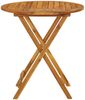 vidaXL Klappbarer Gartentisch 70 cm Massivholz Akazie 313596 Bild 4