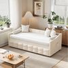 Simurq Daybett, Schlafsofa, Ausziehbett, Mit Unterbett, 90x200 cm, Lattenrost, Samt Bild 3