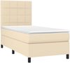 vidaXL Boxspringbett mit Matratze Creme 80x200 cm Stoff 3141734 Bild 3