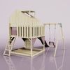 PolarPlay Spielturm Madita aus Holz in Rosa Bild 4