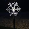 LED-Leuchtstäbe Schneeflocke 5er-Set warmweiß, IP44, Batterie mit Timer Bild 2