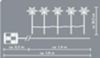 LED-Leuchtstäbe Schneeflocke 5er-Set warmweiß, IP44, Batterie mit Timer Bild 4