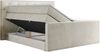 Boxspringbett KING VELEN, Doppelbett mit Multipocket-Matratze, Polsterbett mit Kopfstütze - 120x200 - Beige Velours - H4 Bild 4