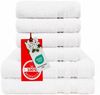 Hammetex 6 teiliges Handtuch Set, 100% Baumwolle Weich Saugstark Qualität Handtücher Set, 2 Badetücher 70x140 cm, 4 Handtücher 50x100 cm, Weiß Bild 3