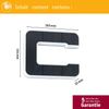 Paulmann 94652 Outdoor Solar LED Hausnummern Buchstabe C IP44 3000K Akku wechselbar Bild 4