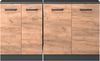 Dachschrägenschrank-Set Rion Goldkraft Eiche/Anthrazit 2er Set Vicco Bild 5