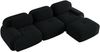Ecksofa Schwarz aus Cord, modular, rahmenlos, ergonomisch mit breiter Sitzfläche,298x178x75 cm Bild 5