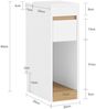 SoBuy FBT163-WN Nachttisch, Spanplatte, Melamin, Weiß, 35 x 60 x 20 cm Bild 3