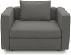 Gartenlounge Relaxsessel Bozhana mit Outdoorbezug in anthrazit Bild 2