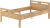 Überlanges Holzbett, Seniorenbett 120x220 Buche lackiert V-60.74-12-220Federholzrahmen inkl. Bild 2