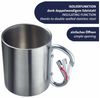 WESTMARK Becher / 2 Edelstahl-Tassen mit Karabiner-Henkel für unterwegs, 300 ml, Rostfreier Edelstahl, Aluminium Bild 4
