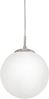 Eglo 85262 Pendellampe RONDO Glas weiß und nickel-matt, E27 max. 1X40W H:110cm Ø25cm dimmbar Bild 1