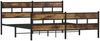 vidaXL Metallbett ohne Matratze Räuchereiche 183x213 cm 3308467 Bild 3