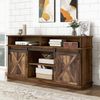 TV-Schrank Braun, 148x40x78 cm, Farmhouse-Design mit Scheunentor-Schiebetüren für TV bis 65 Zoll Bild 3