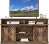 TV-Schrank Braun, 148x40x78 cm, Farmhouse-Design mit Scheunentor-Schiebetüren für TV bis 65 Zoll Bild 4