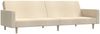 vidaXL Schlafsofa 2-Sitzer Creme Stoff 375730 Bild 2
