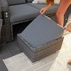 HOME DELUXE 'Holby' Strandkorb mit Liegefunktion, Polyrattan grau, 160 x 69 x 189 cm Bild 4