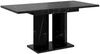 Home Collective Esstisch ausziehbar Tisch Küchentisch Esszimmertisch Ausziehtisch (Esszimmer Küche Wohnzimmer Esstisch erweiterbar), Doppel-Säulengestell 120-160x80 cm Schwarz Marmor-Optik Bild 2