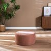 Bronx71 Hocker Chloe rund Chenille rosa ø70 cm Bild 5