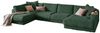 KAWOLA Sofa MADELINE Wohnlandschaft U-Form Cord smaragd Longchair rechts 86 x 224 x 425 cm Bild 3