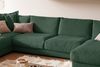 KAWOLA Sofa MADELINE Wohnlandschaft U-Form Cord smaragd Longchair rechts 86 x 224 x 425 cm Bild 5