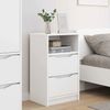 vidaXL Nachttische 2 pcs Weiß 40 x 30 x 467 cm Holzwerkstoff 888908 Bild 4