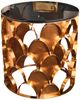 KAWOLA Beistelltisch MEDINA Couchtisch Tisch Glas Gestell rosé gold 60 x 60 x 60 cm Bild 3