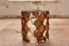 KAWOLA Beistelltisch MEDINA Couchtisch Tisch Glas Gestell rosé gold 60 x 60 x 60 cm Bild 4