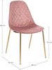 Esszimmerstuhl Retery 4er-Set aus Samt, modern gepolstert, Rosa, stabiles Metallgestell Bild 4