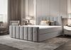 B&B Home 'Adelle IV' Boxspringbett mit Bettkasten, Samt, Hellgrau, 140x200 cm Bild 4
